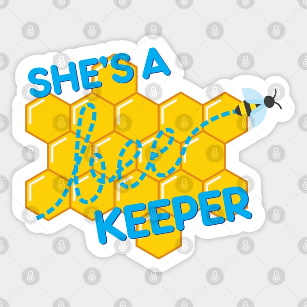 She&#39;s a bee-keeper Sticker by NVDesigns